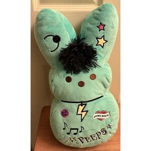 Peeps Emo Punk Rock Bunny‎ Green Easter Plush 15" 2024 EUC